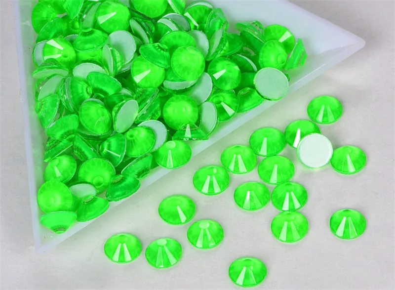 1440 шт дизайн ногтей 3D Неоновый кристалл драгоценный камень светящиеся стразы с