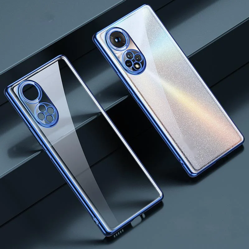 

For honor 50 Electroplated Frame Mobile Phone Case TPU Full Protection for Huawei Honor 50pro Transparent Back Shell Shockproof