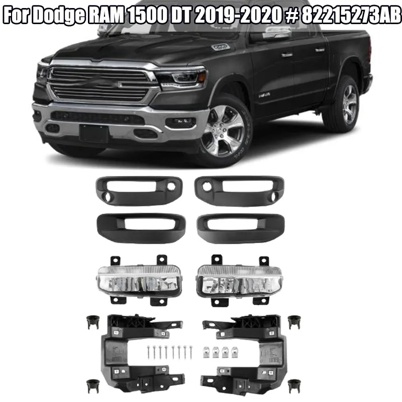 

Комплект обновленных автомобильных светодиодных противотуманных фар для Dodge RAM 1500 DT 2019-2020 # 82215273AB, Сменные аксессуары