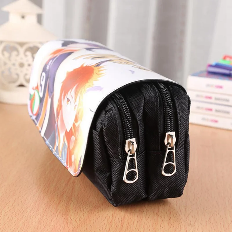 Pencil Case Anime Haikyuu!! Cosplay Big Capacity Stationery Pencilcase Pen Marker Bag Storage Pouch School Supplies | Канцтовары для
