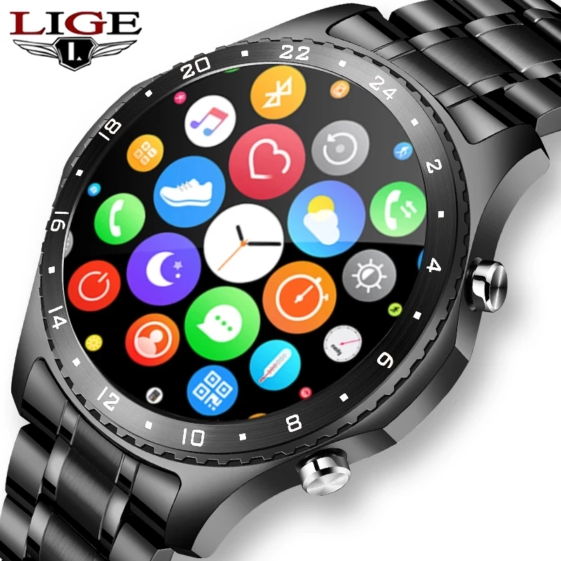 

Мужские Смарт-часы LIGE с Bluetooth, сенсорным экраном, водонепроницаемые