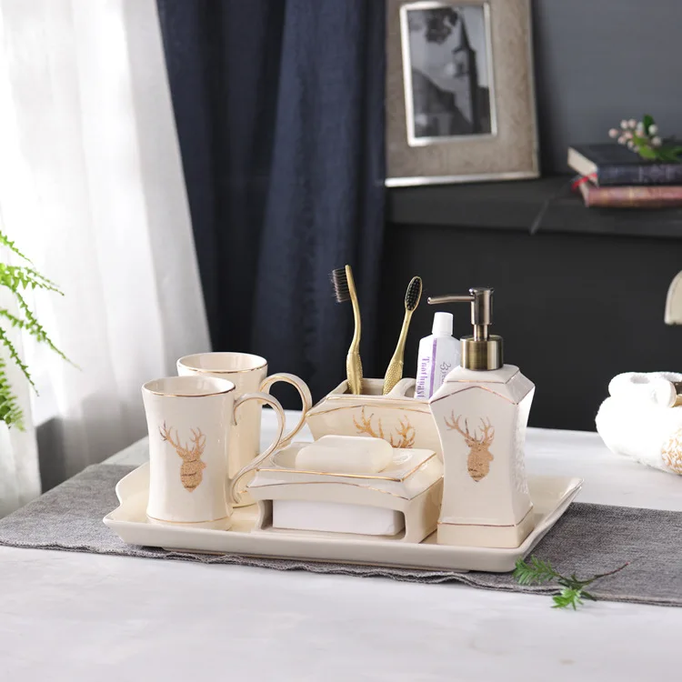 5 цветов Керамический диспенсер для жидкого мыла Коробка держатель зубных щеток