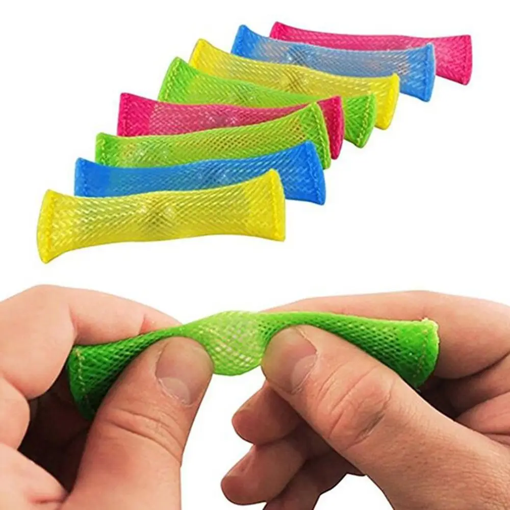 Забавная игрушка антистресс в виде сетчатой трубки 2 шт. новинка для снятия