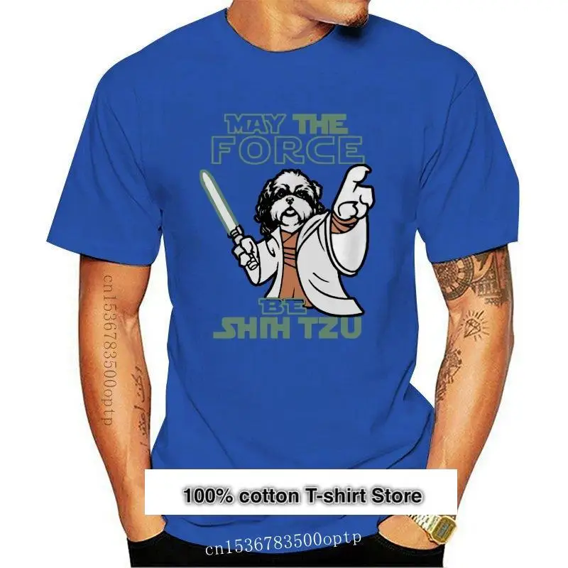 

Camiseta de the force may be shih tzu para hombre, camiseta estampada, top, 2