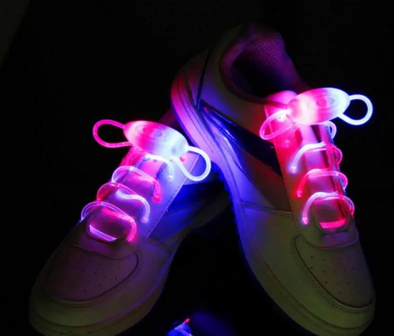 

500pair New Multi-color Cool Night Run Neon Led Shoe Laces Shoes Strap Glow Stick Light Shoelaces Accessories Party SupWholesale