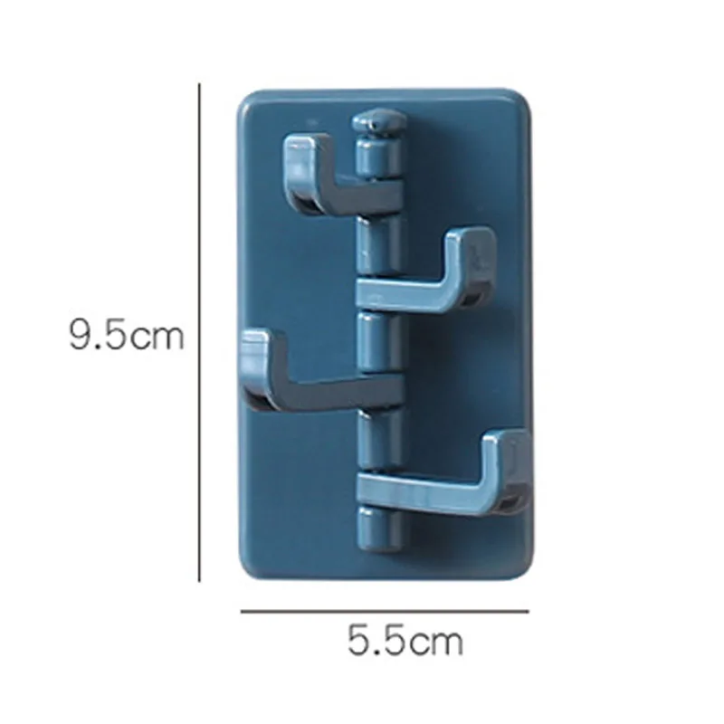 

Rotating Adhesive Hook Creative Nordic Bathroom Kitchen Wall Hole-Free Hanger Key Bag Hook Home Kitchen Accessories Organizer