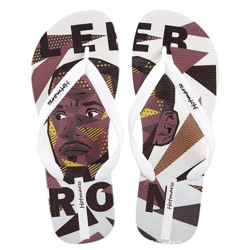 Men's flip-flops men's non-slip wear-resistant beach slippers sports outdoor printed sandals | Обувь