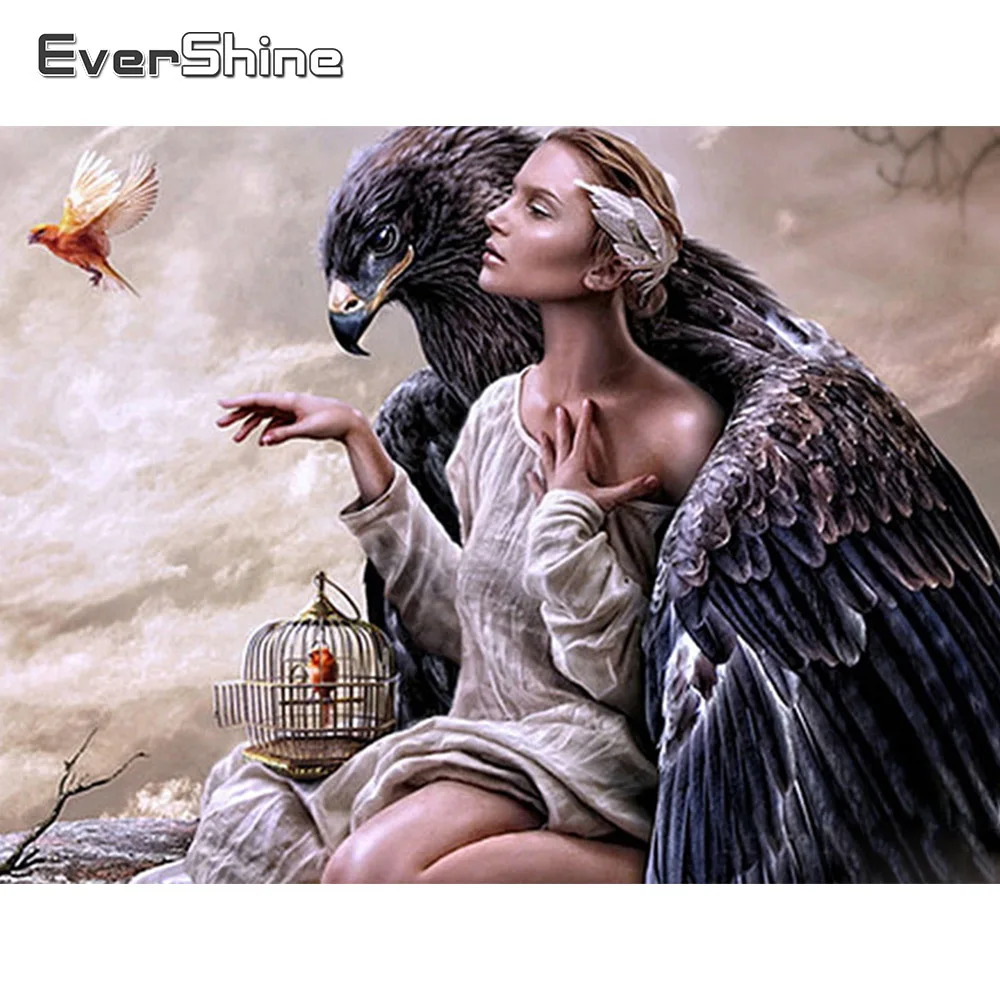 

Алмазная живопись EverShine, портретная картина Стразы, алмазная вышивка с животными, вышивка крестиком, мозаика с орлом, украшение для дома