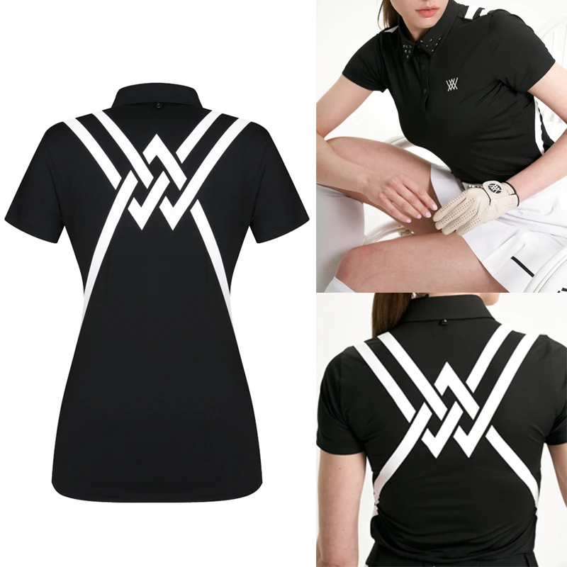 

Golf men's women's short-sleeved shirts, couple shirts technical stretch fabrics