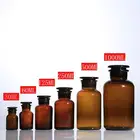 Лаборатория коричневый реагент бутылка, без свинца высокое боросиликатное стекло, широкая шея с пробкой