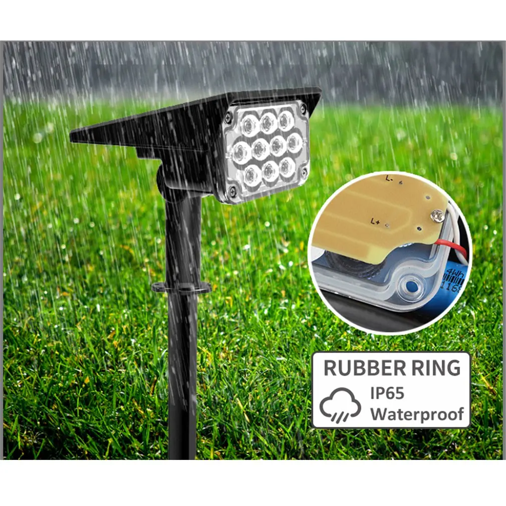 20LED Регулируемый Солнечный Точечный светильник солнечный садовый IP65 супер яркий