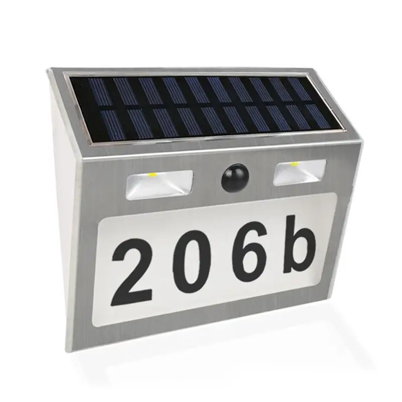 

Solar House Number Light Set Smart Sensor House Address Number Wall Mount LED Door Plate Light for Home Apartment Hotel