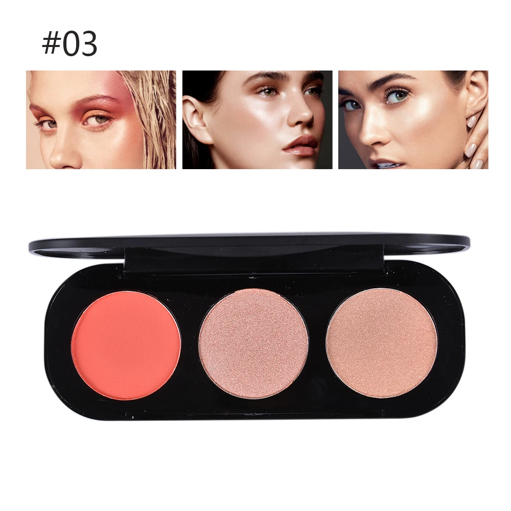 Распродажа со склада! Блестящий хайлайтер пудра макияж натуральные румяна