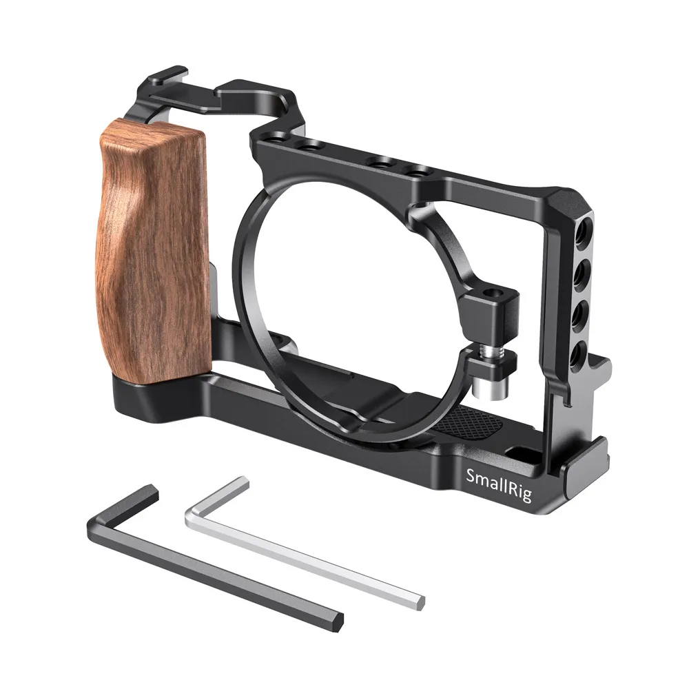 Клетка SmallRig RX100 VII для камер Sony и VI комплект видеосъемки с деревянной ручкой 1/4