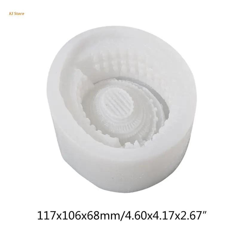 

J78F 3D Colosseum Flower Pot Epoxy Resin Mold Flowerpot Storage Box Silicone Mould
