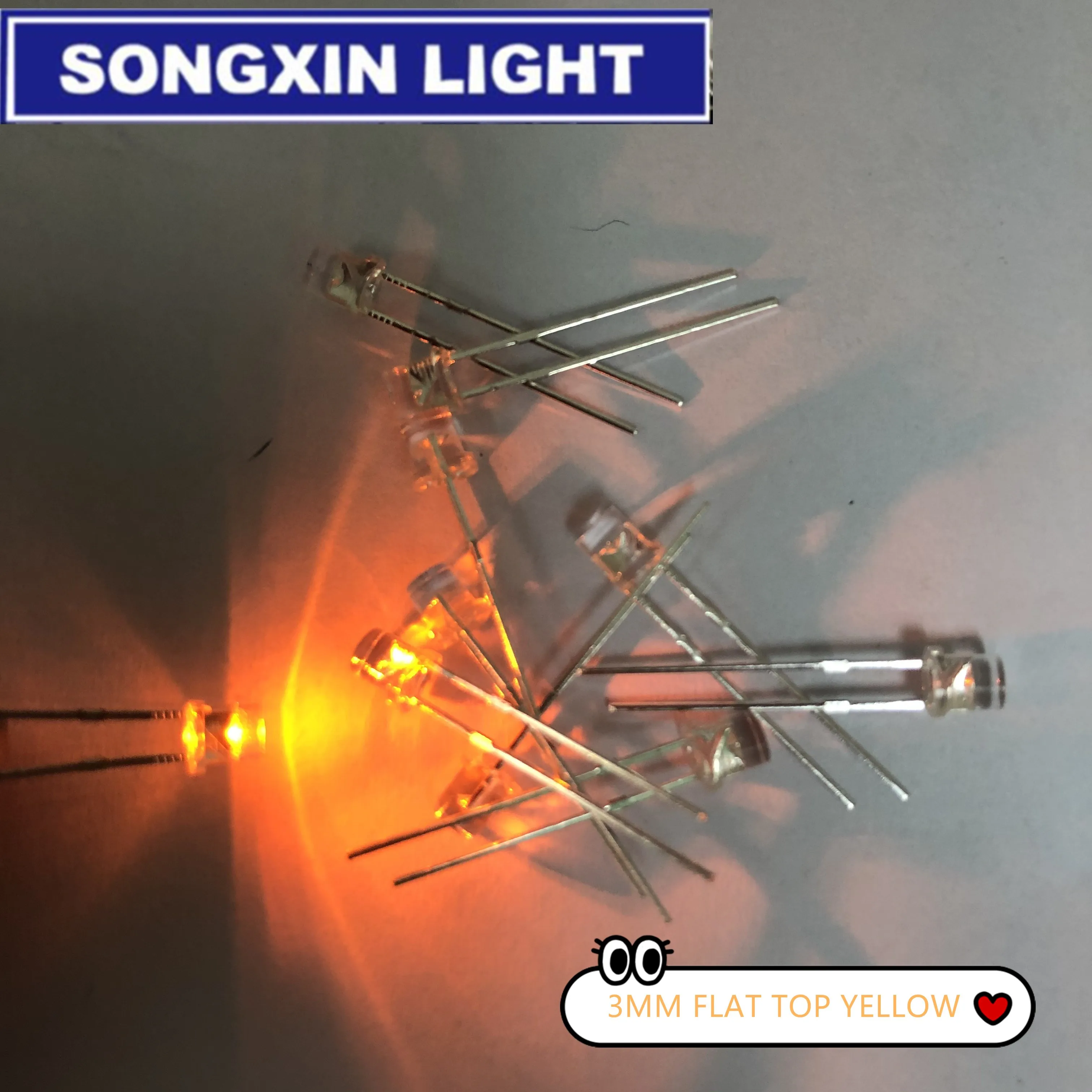 1000 шт. LED F3 3 мм ультраяркая Плоская верхняя головка белая красная синяя оранжевая