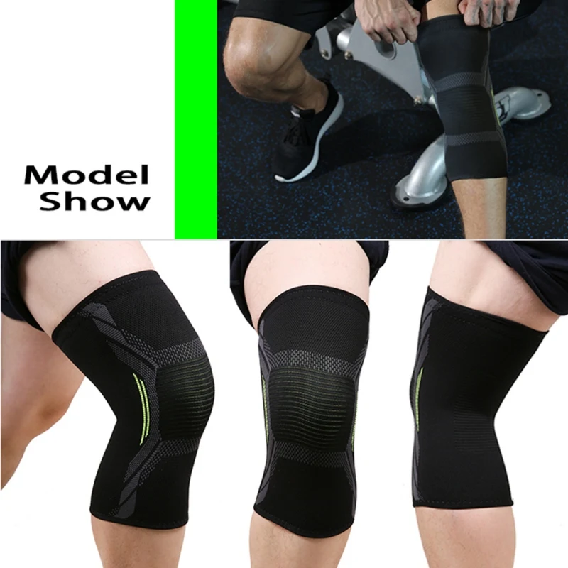 

Sports Men Kneepad Pressurized Elastic Inside the kneecap are two silicone slip-proof Brace Protector Pain Injury Recovery
