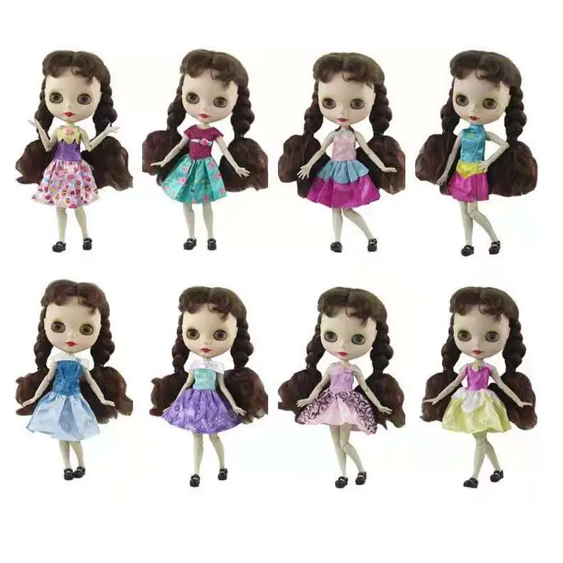 

1/6 BJD Clothes Fashion Doll Dress for Blyth Doll Clothes Outfits Gown Vestidos for Azone Blythe Clothes Dolls Accessories Toy