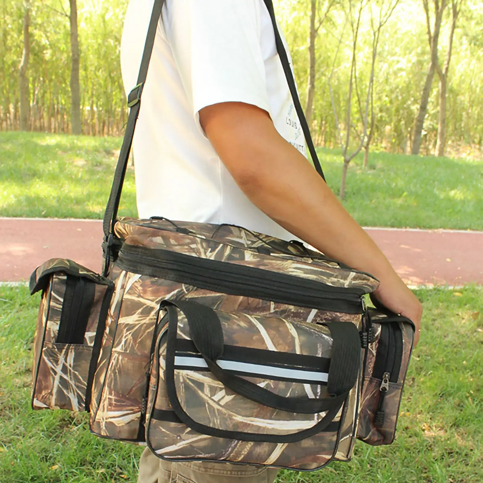 

Многофункциональная тактическая сумка для рыболовных снастей, Мужская водонепроницаемая поясная сумка через плечо, многофункциональная Д...