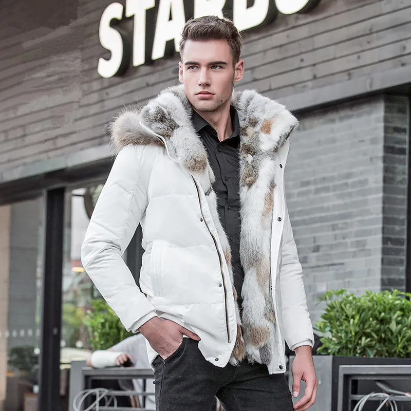 

2019 Winter Parkas Men's and Women's thicken Hooded Coats high quality 80% White Duck Down Jacket for men size S-5XL