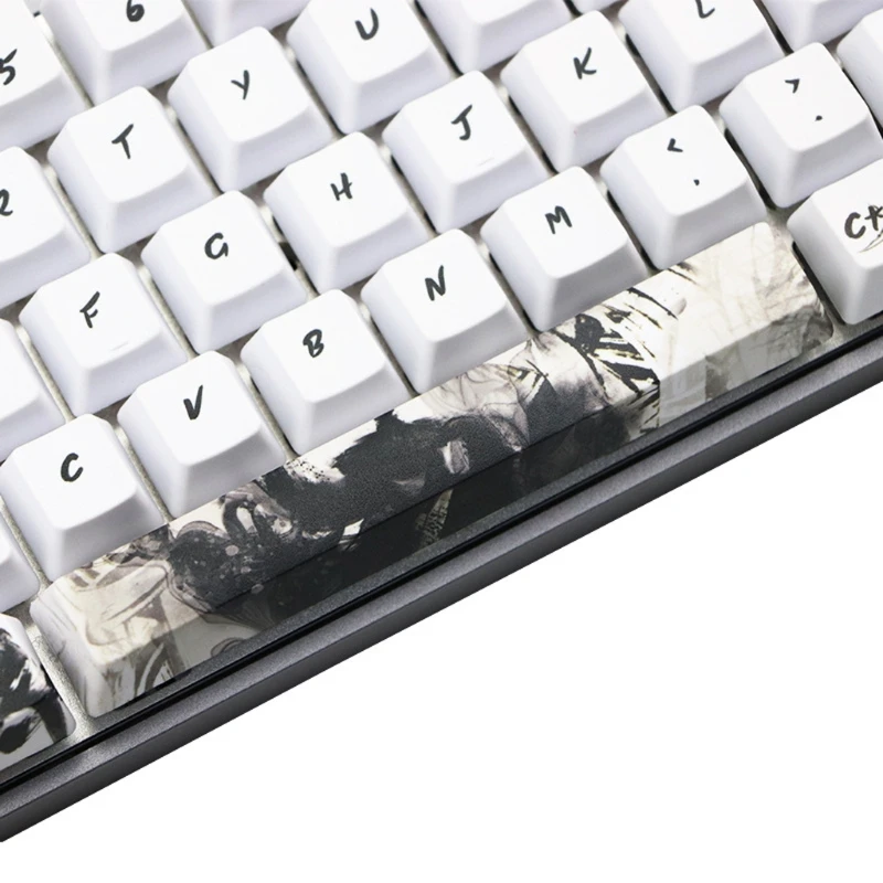 

71 Keys Knight errant Keycap Ink Keycap 5-Surfaces Dye Sub OEM Profile ANIS Layout Augment Mechanical Keyboard Keycap