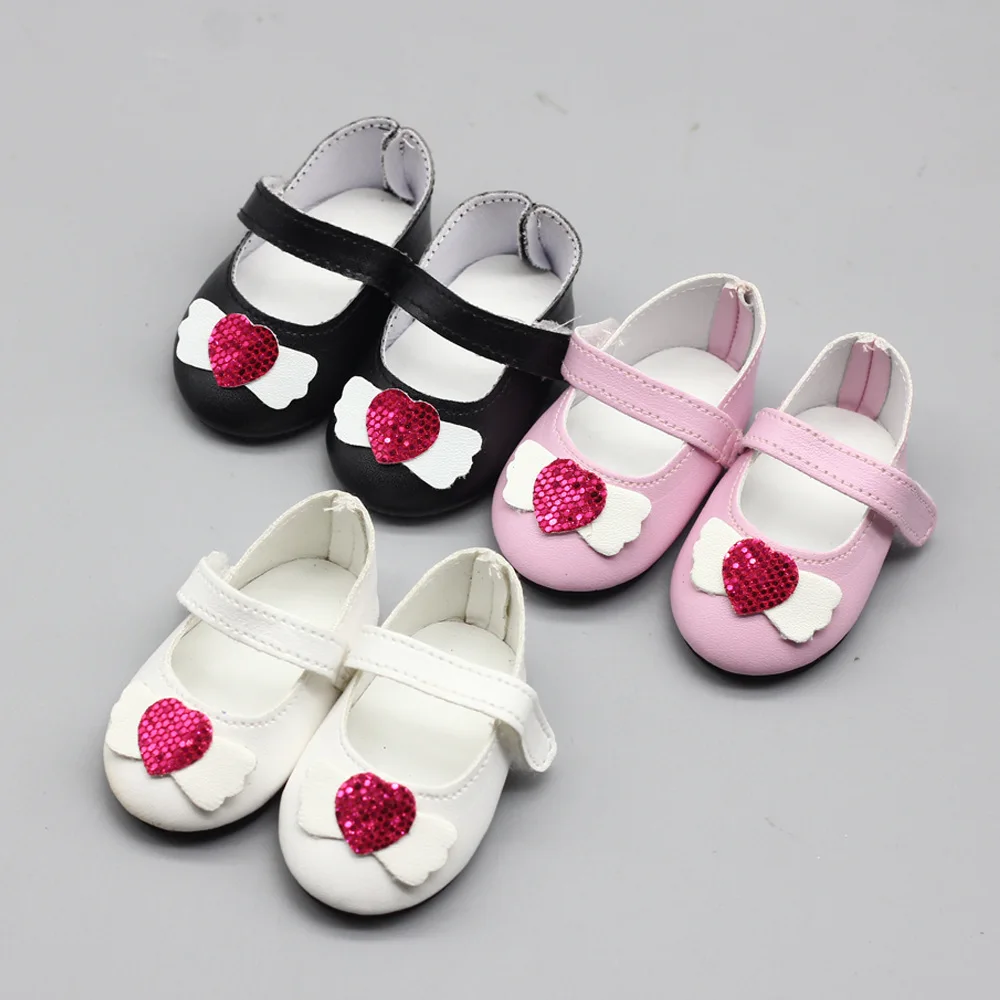 Обувь для кукол блестящая обувь в форме сердца 18 дюймовых американских нашего