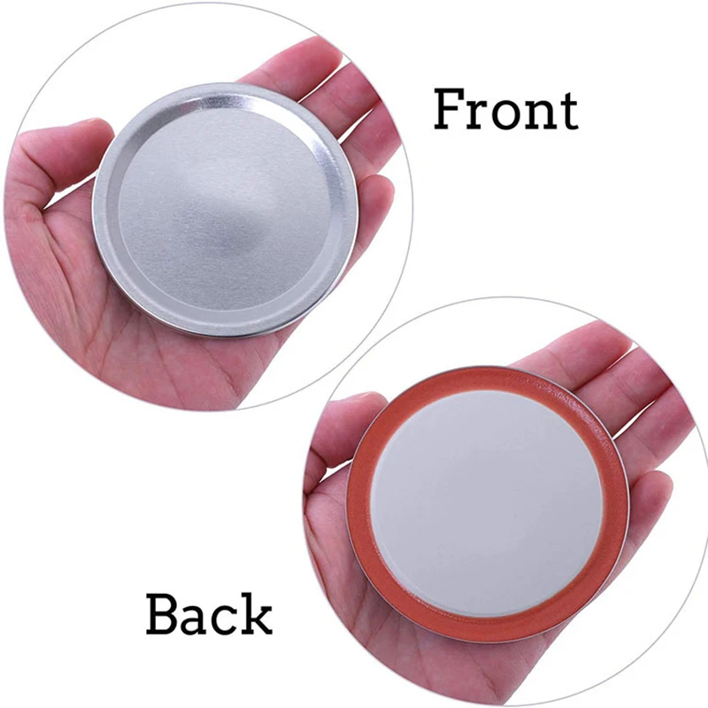 

24 Pcs Replacement Mason Jar Lids with Silicone Seals Rings 70/86MM Reusable Leak Proof Regular Wide Mouth Canning Lids