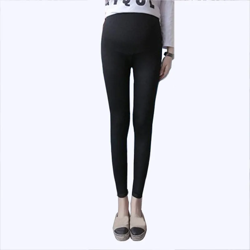 Летние Леггинсы для беременных с поддержкой живота обтягивающие эластичные