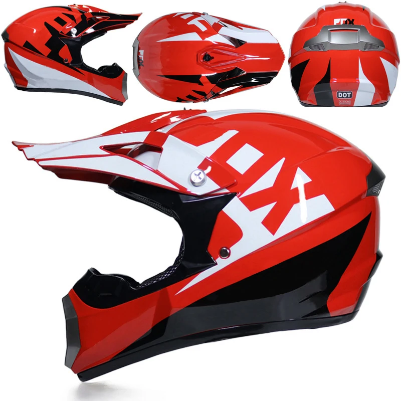 12 Гоночный Кроссовый мотоциклетный шлем DOT Casque Moto Capacete Moto Casco бездорожье полное лицо винтажный Кроссовый шлем для женщин 3 подарка - Цвет: 12