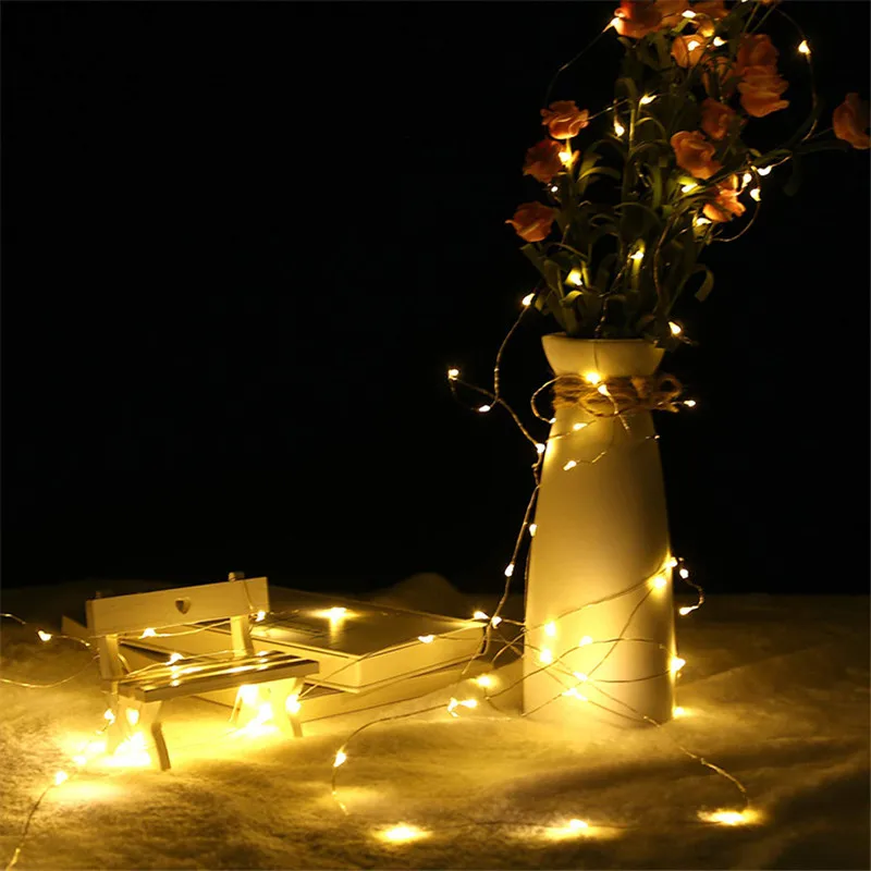 2/5/10 м 20/50/100LED USB/питание от аккумулятора медная проволока гирлянда на открытом
