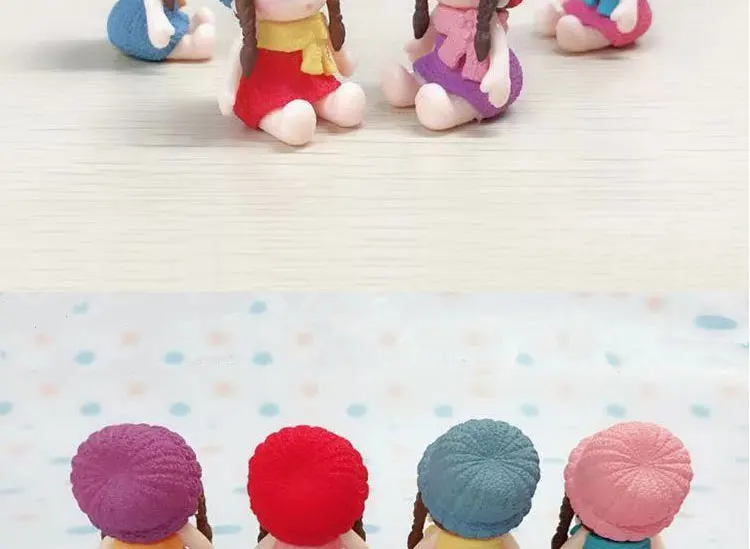 1 шт. Kawaii 3D резиновая имитация мультфильм кукла Подвески для DIY Microlandschaft украшения аниме брелок аксессуары LL134