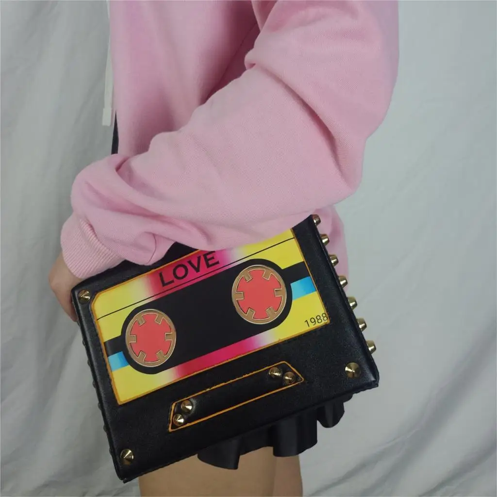 

Fashion Box Shape Radio Chain Women Handbag Colorful Bag Ladies Messenger Bag Mini Tote Shoulder Bag Evening Bag