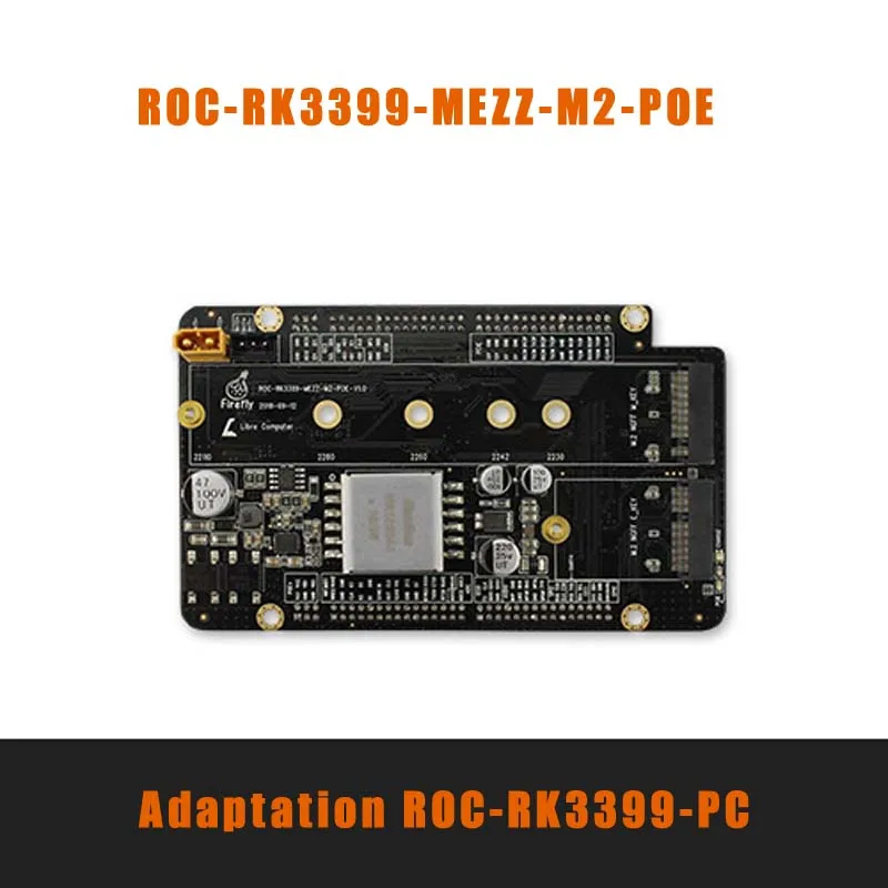 ROC RK3399 PC Плата расширения расширение SSD WiFi и Bluetooth POE + источник питания батареи