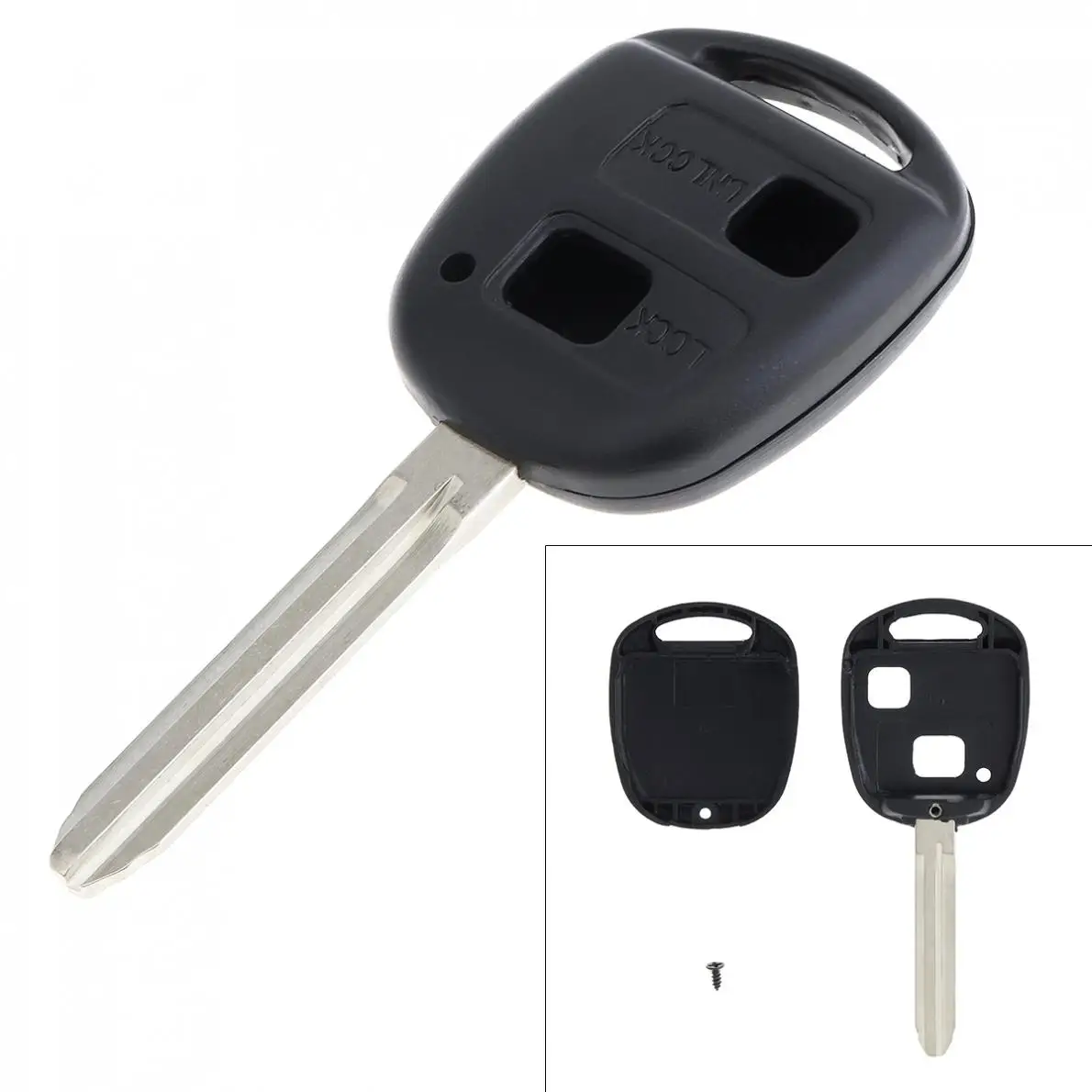 

Portable Toyota 2 Button Car Remote Key Shell Case Replacement for Corolla / RAV4 / PRADO / YARIS Dropship