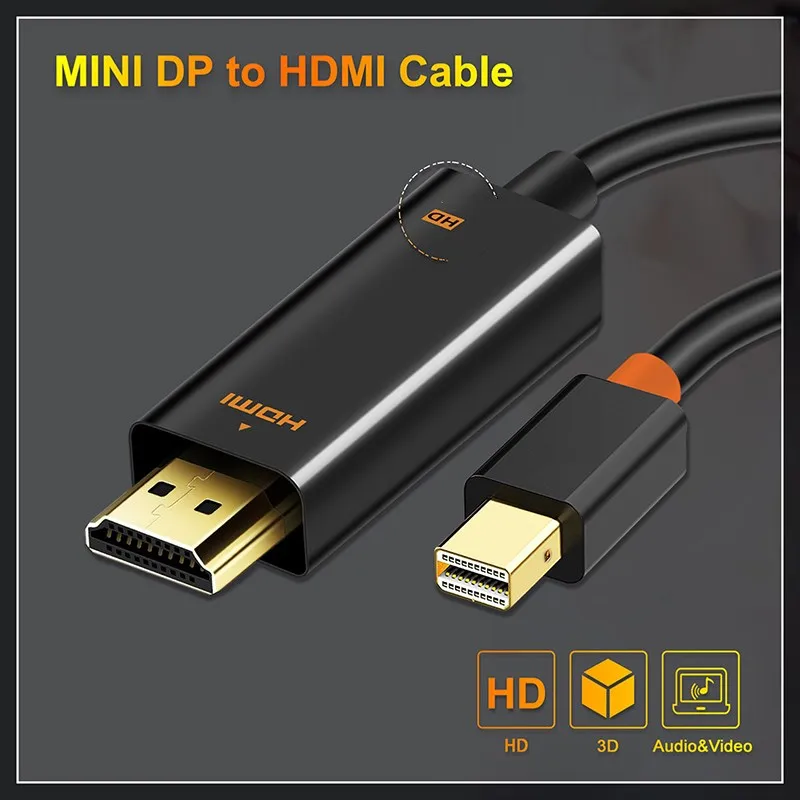 Mini Displayport для HDMI-совместимый кабель 1 2 DP адаптер DisplayPort 1080P ТВ C054 | Электроника