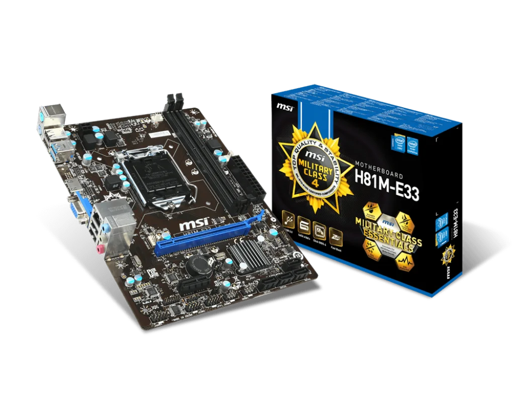 Новая материнская плата msi h81m-E33 lga1150 socket intel 2xddr3 ram SATAIII ssd USB 3,0 HDMI+ VGA PCI-E X16 плата для рабочего стола