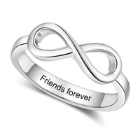 personalized silver color infinity rings for women engraving promise rings engagement wedding eternity ring ri103716