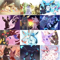 5d diamond cartoon pokemon painting embroidery cross stitch mosaic full round square drill anime pictures home decoration gifts