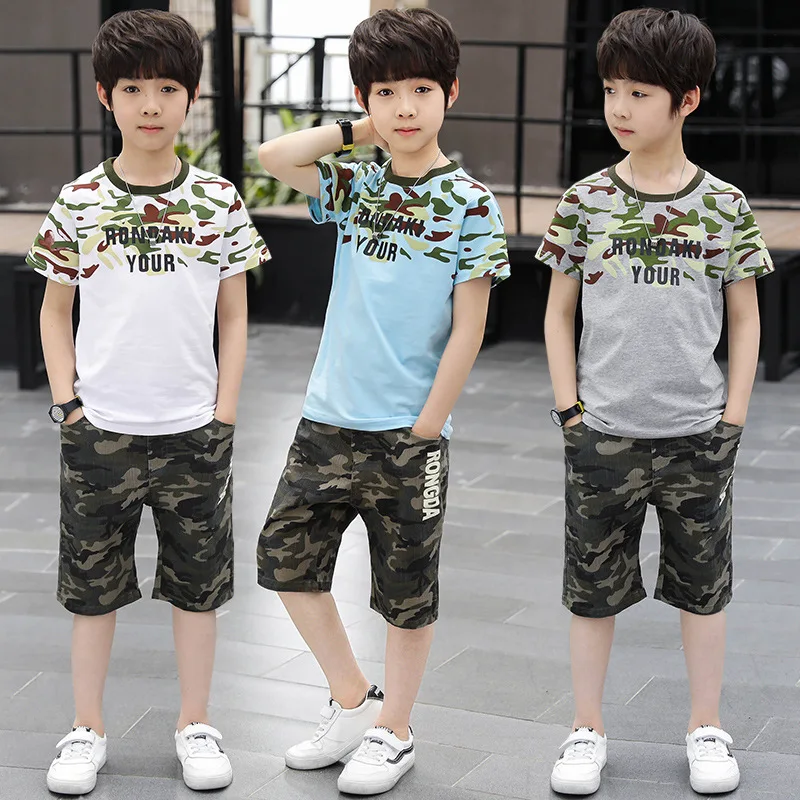 2020 комплекты летней одежды для мальчиков больших детский костюм RONDAKI YOUR