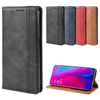 leather phone case for oppo reno reno 5g reno 10x zoom k1 r15x rx17 neo cover flip card wallet with stand retro coque