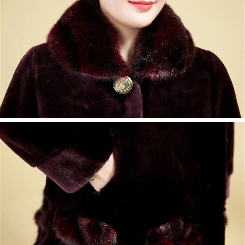 

New Winter Jackets Women Coats Warm Large size 5XL Solid color Faux Fur Coat New Casual Long sleeve Women Fur Jacket Outwear P72