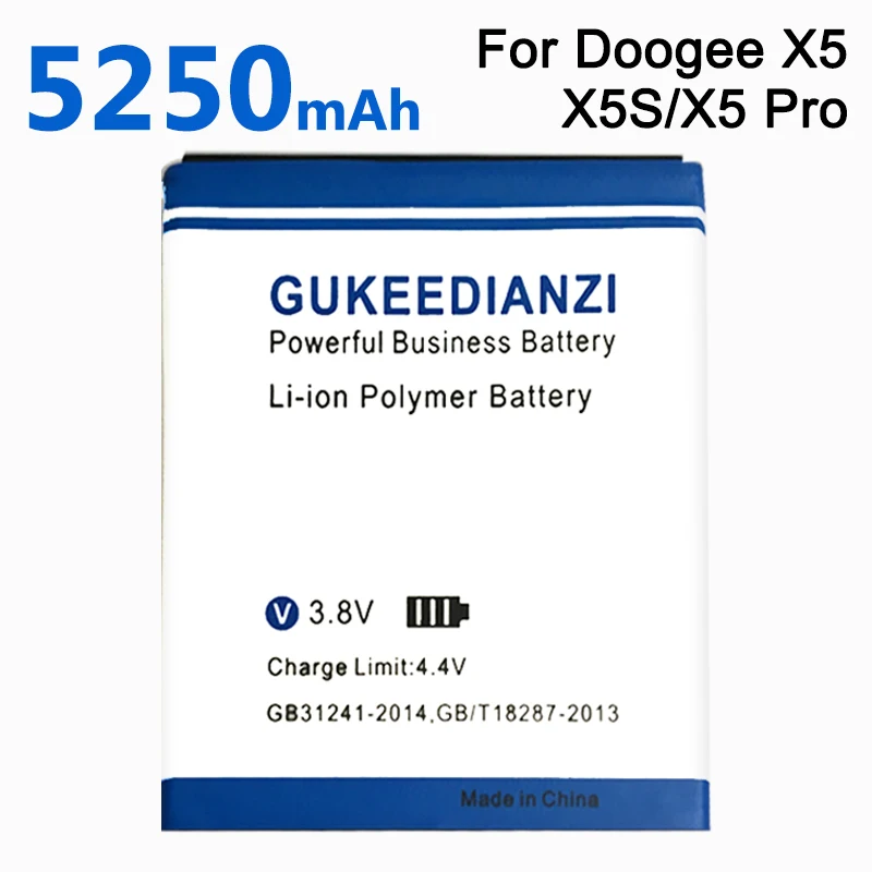 GUKEEDIANZI новинка 100% оригинальный аккумулятор для мобильного телефона Для Doogee X5 X5S Pro