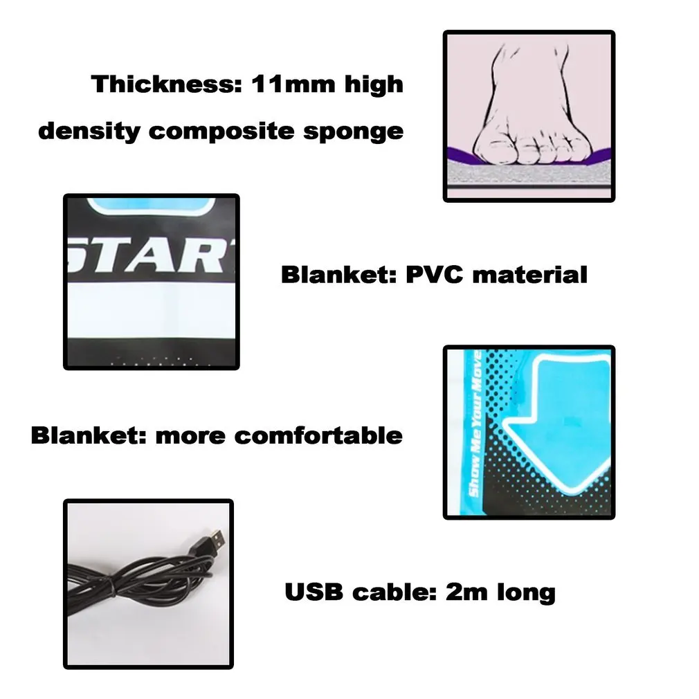 Танцевальные платформы коврики для ТВ PC Компьютерная флеш светильник