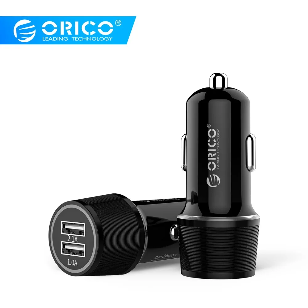 ORICO мини USB Автомобильное зарядное устройство с двойным выходом 15,5 Вт макс зарядное устройство для мобильного телефона для samsung huawei Xiaomi Tablet