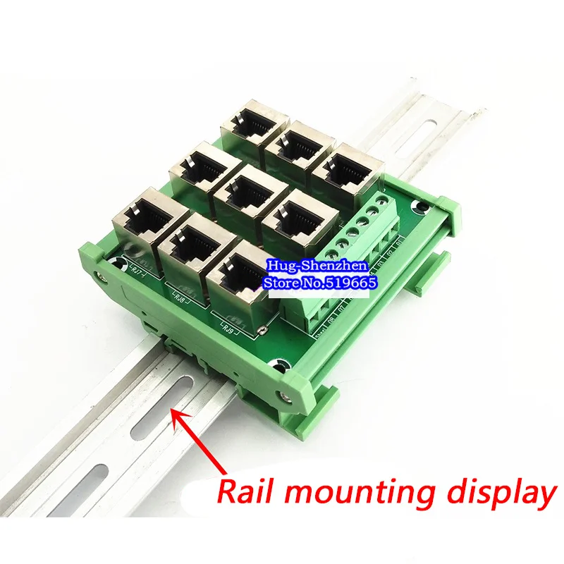 RJ45-9 Port-A RJ45 adapter terminal адаптер для сетевого порта терминал 9 port параллельное