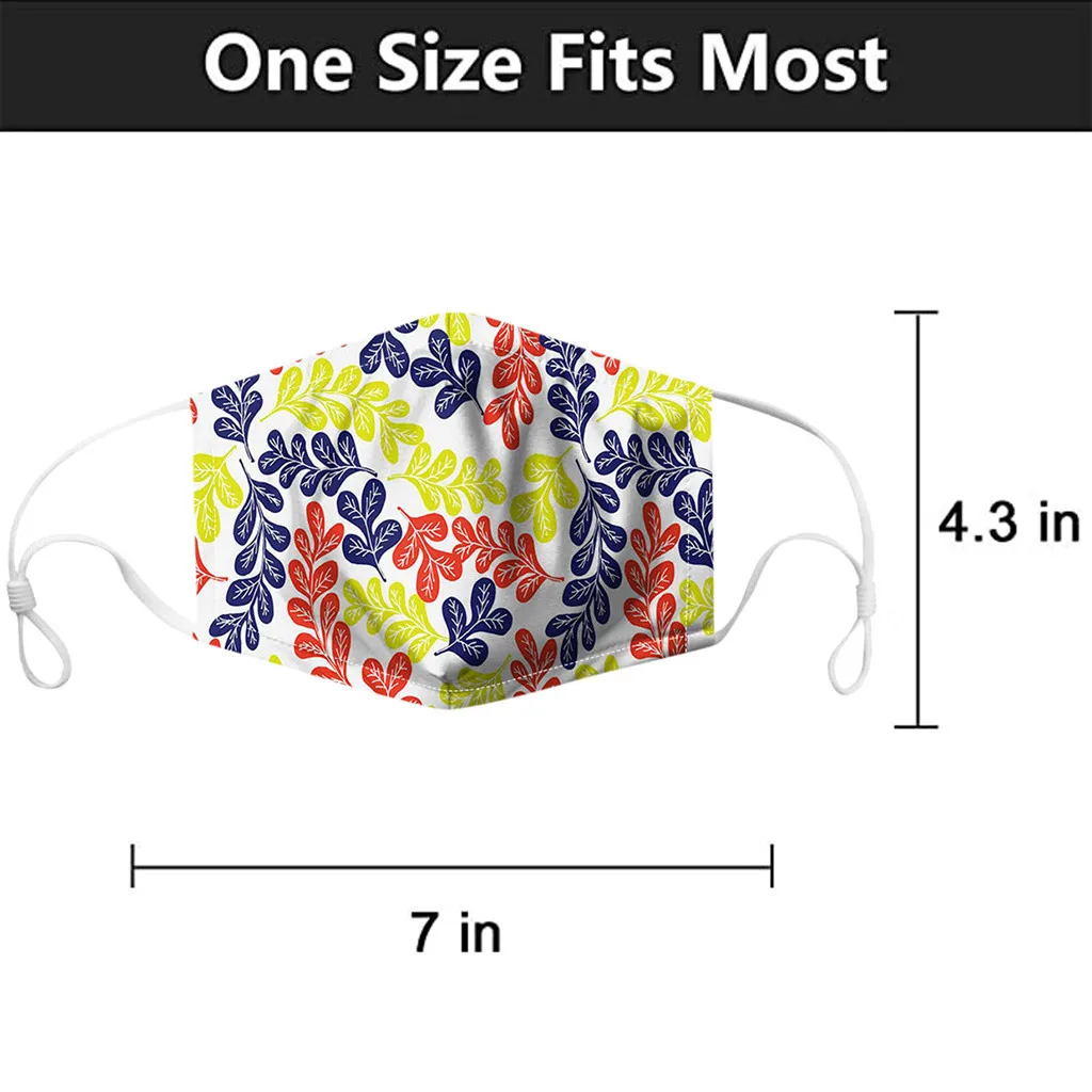 

New 5pc Ladies flower print double-layer mask Mouth Masks for Dust Protection prevent Face Mask Washable Earloop Mask fashion K5
