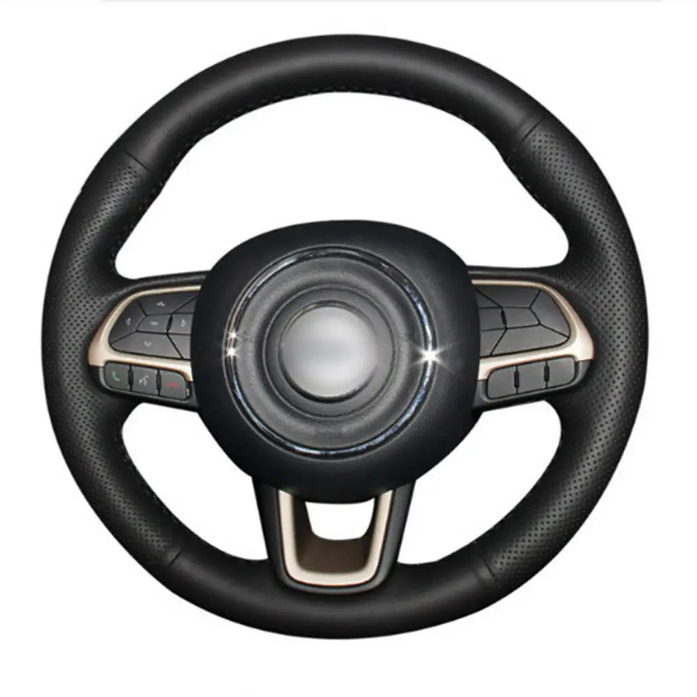 

Free Customized PU Steering Wheel Stitch on Wrap Cover For Jeep Compass