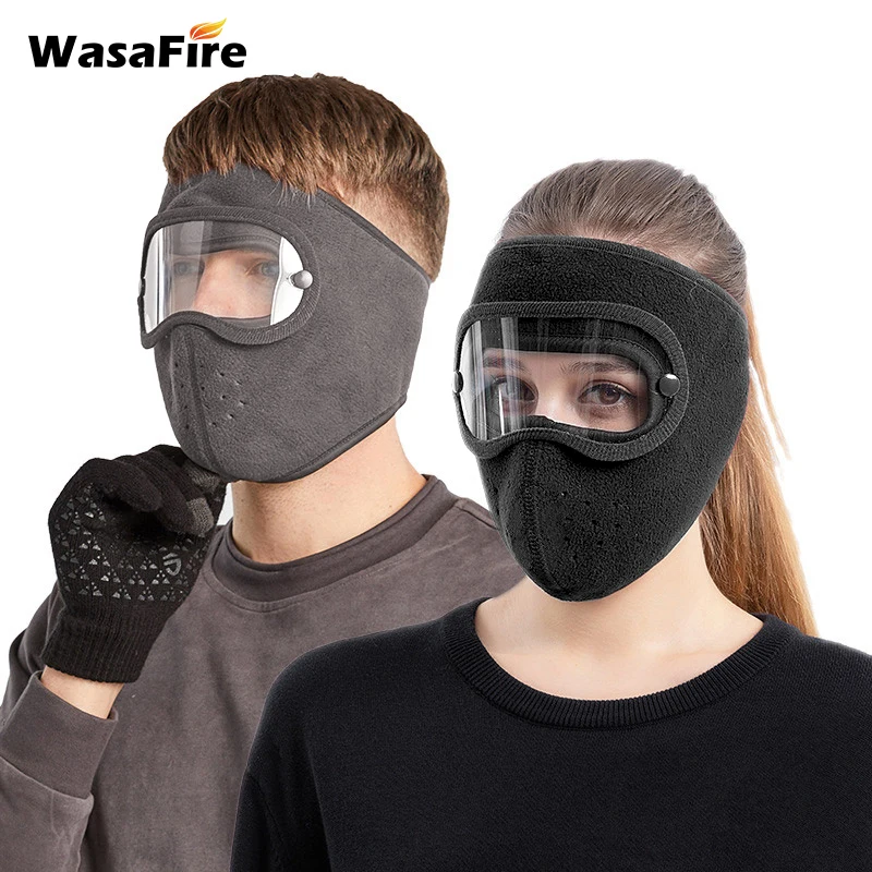 

Зимняя велосипедная маска для лица с защитой от ветра и пыли, теплая флисовая дышащая маска на все лицо, подкладка для шлема, шапка с очками