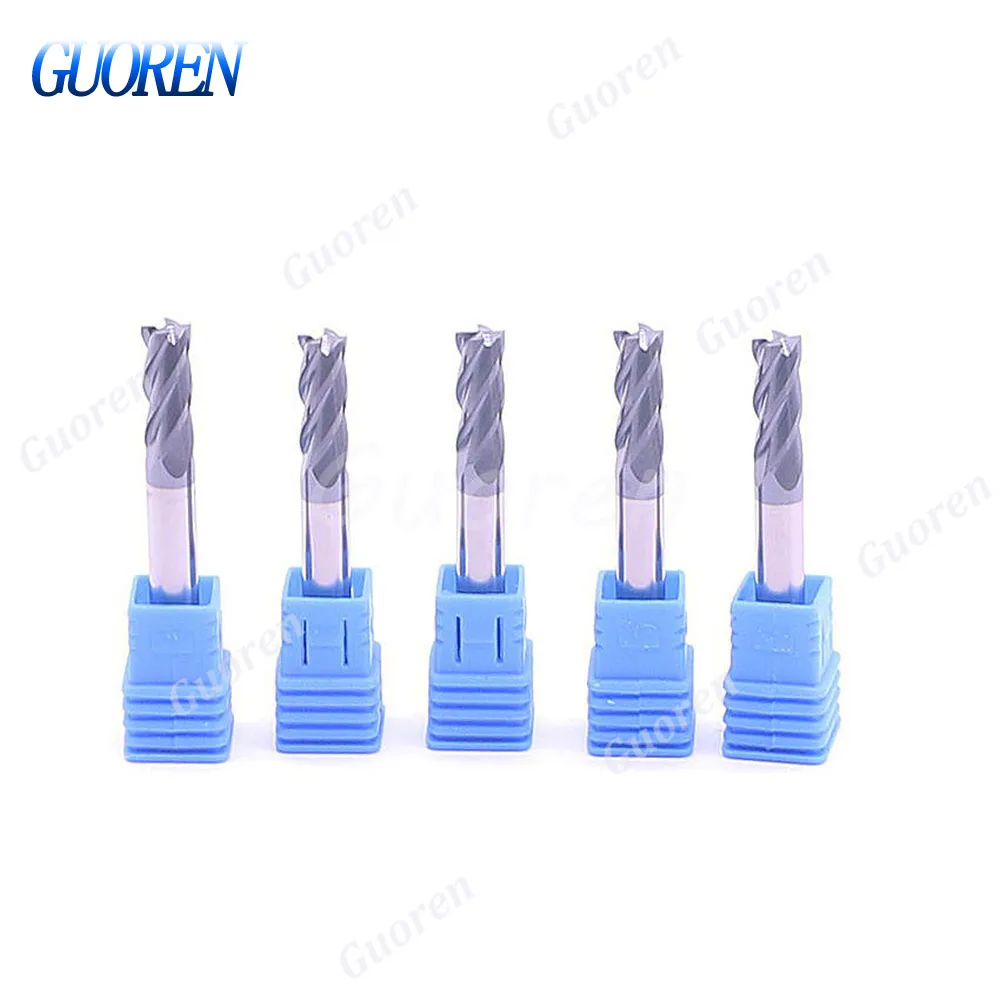 Концевая фреза с нанопокрытием HRC45 1 шт. режущая 4 канавками 5 мм 6 8 10 осветительная