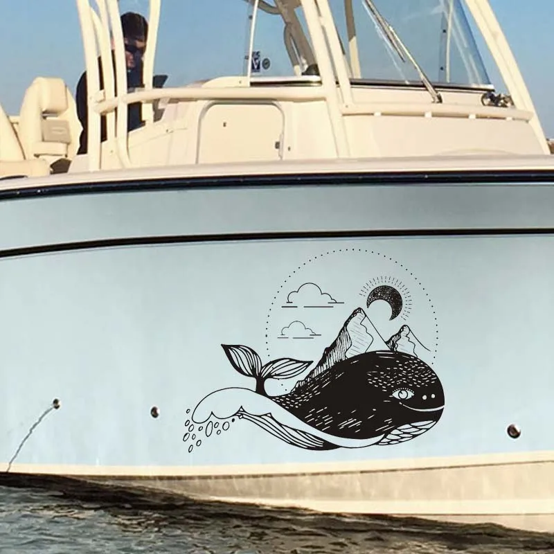 Наклейка с изображением Кита наклейка на крышку топливного бака дверь окно